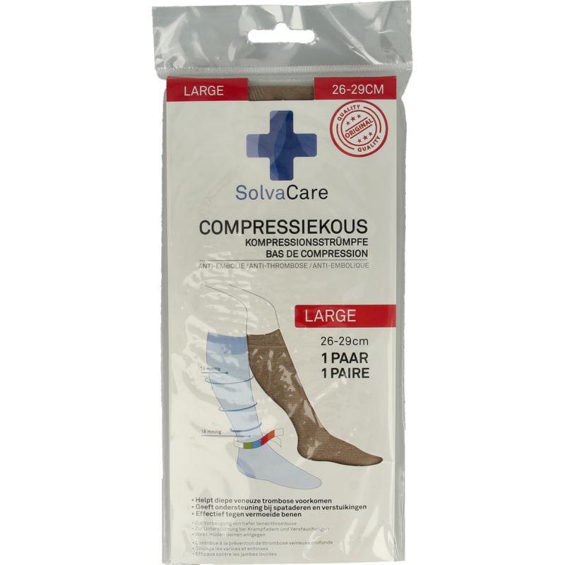 Solvacare Compressiekous Beige L 26 - 29 Cm