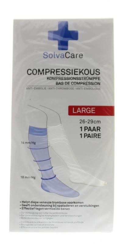Solvacare Compressiekous Wit L 26 - 29 Cm
