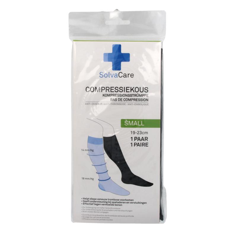 Solvacare Compressiekous Zwart S 19 - 23 Cm