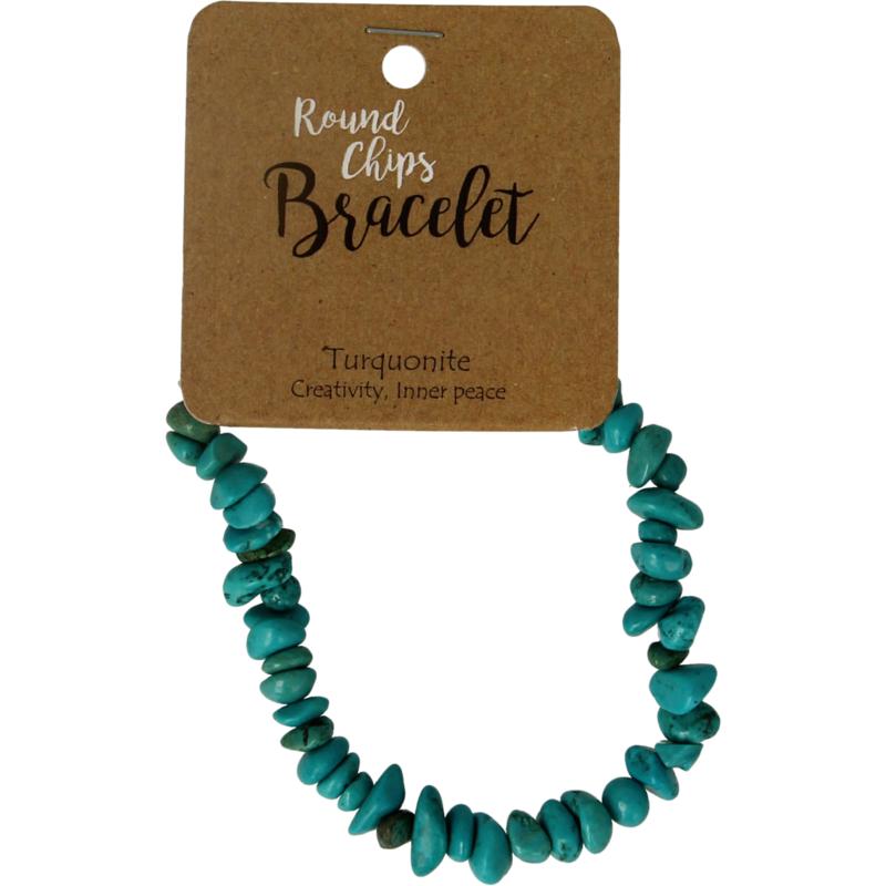 Steengoed Splitarmband Chinese Turkoois