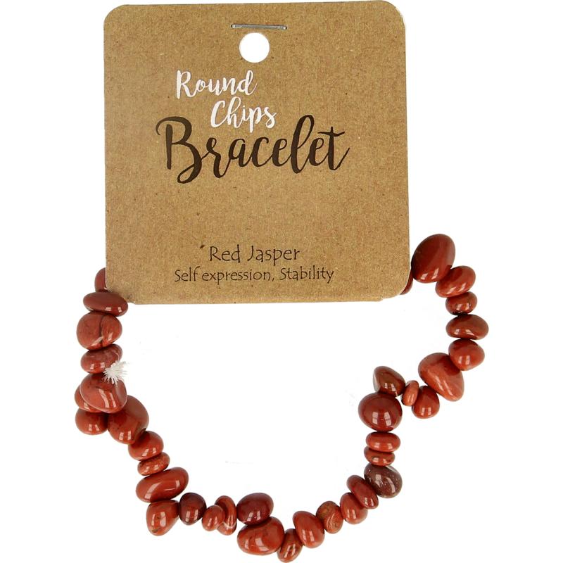 Steengoed Splitarmband Jaspis Rood