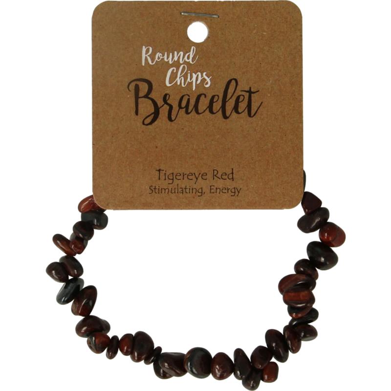 Steengoed Splitarmband Tijgeroog Rood