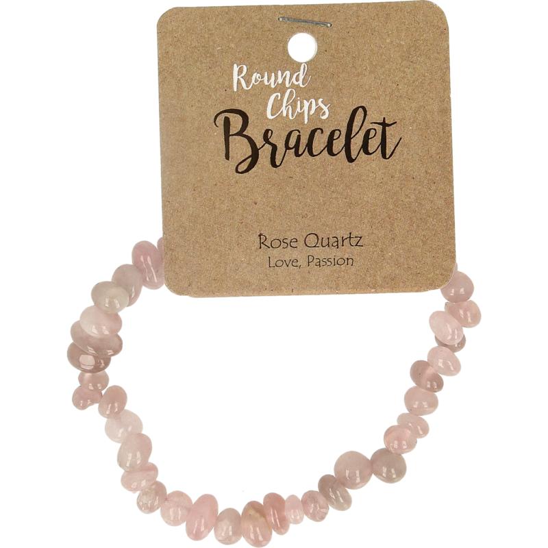 Steengoed Splitkralen Armband Roze Kwarts Op Kaart