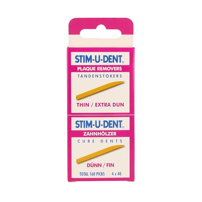 Stimudent Tandenstokers Dun 4 X 40 Stuks