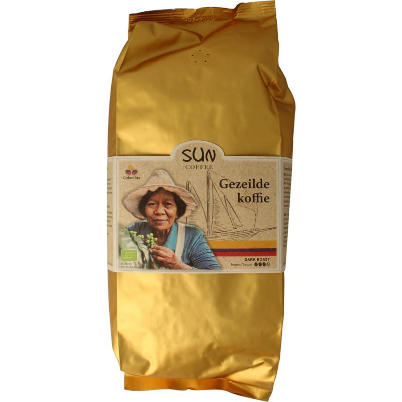 Sun Coffee Gezeilde Koffiebonen Dark Roast Bio