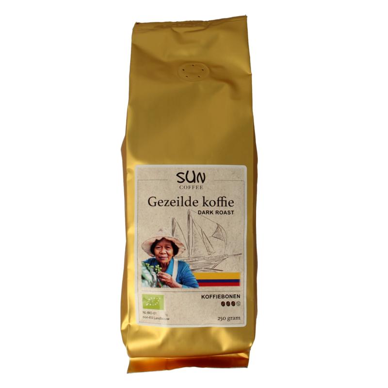 Sun Coffee Gezeilde Koffiebonen Dark Roast Bio