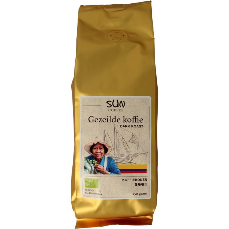 Sun Coffee Gezeilde Koffiebonen Dark Roast Bio