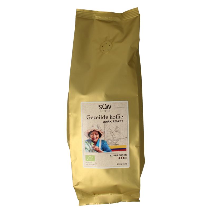 Sun Coffee Gezeilde Koffiebonen Dark Roast Bio