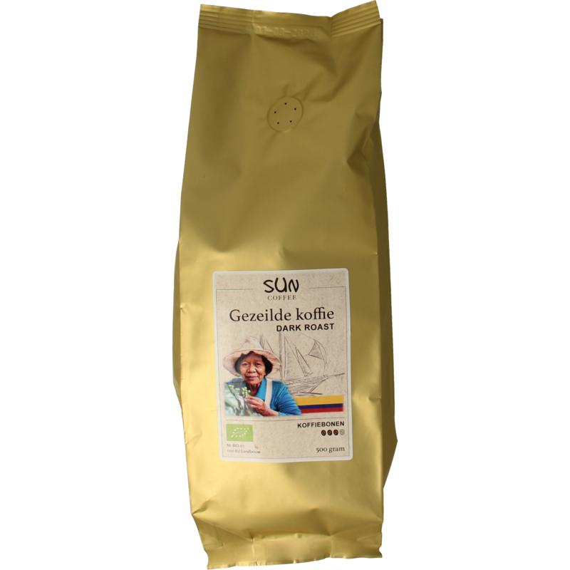 Sun Coffee Gezeilde Koffiebonen Dark Roast Bio