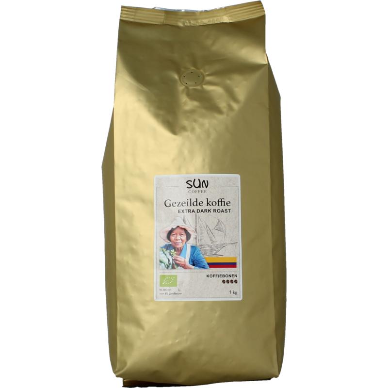 Sun Coffee Gezeilde Koffiebonen Extra Dark Roast Bio