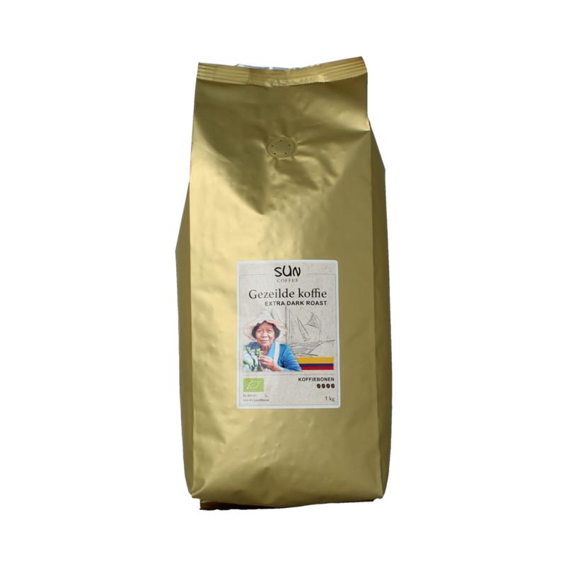 Sun Coffee Gezeilde Koffiebonen Extra Dark Roast Bio