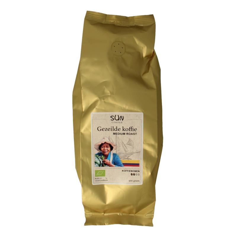 Sun Coffee Gezeilde Koffiebonen Medium Roast Bio