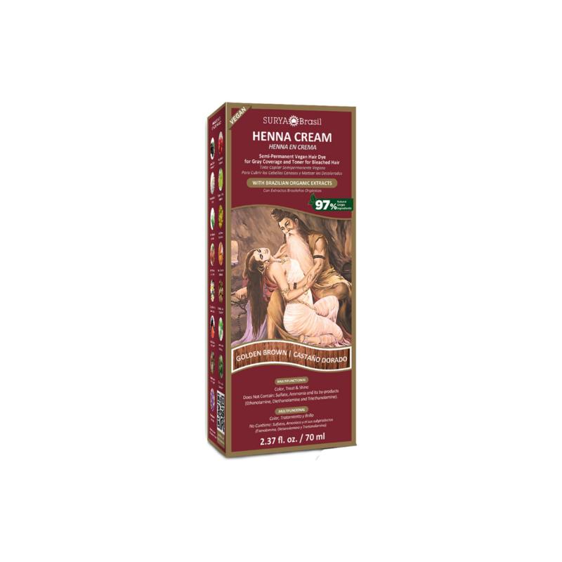 Surya Brasil Henna Haarverf Creme Goud Bruin