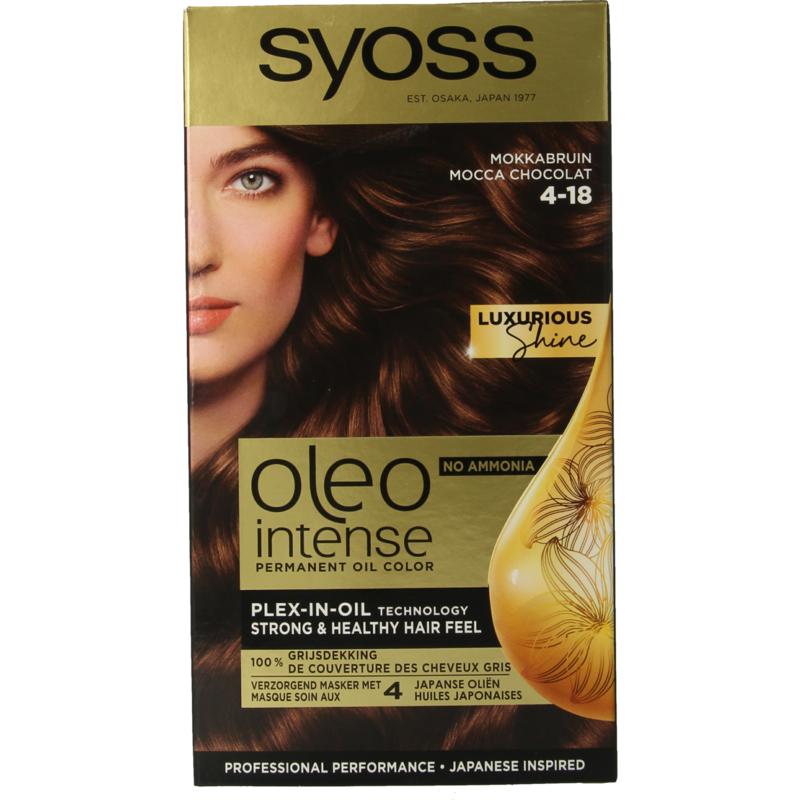 Syoss Color Oleo Intense 4-18 Mokkabruin Haarverf