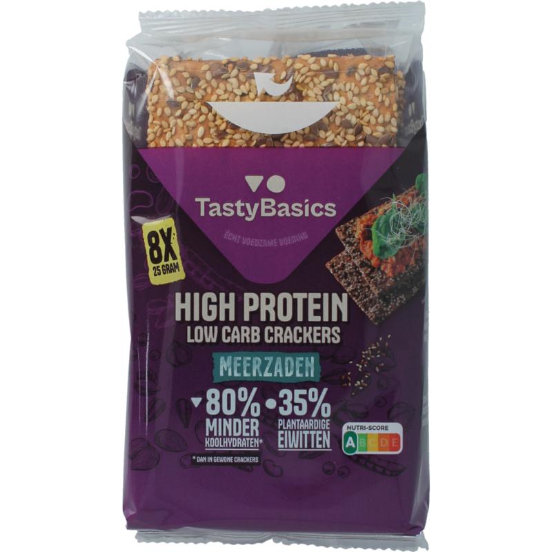 Tastybasics Less Carb-High Protein Crackers Meerzaden