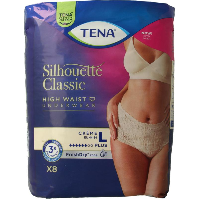 Tena Silhouet Plus High Waist Creme L