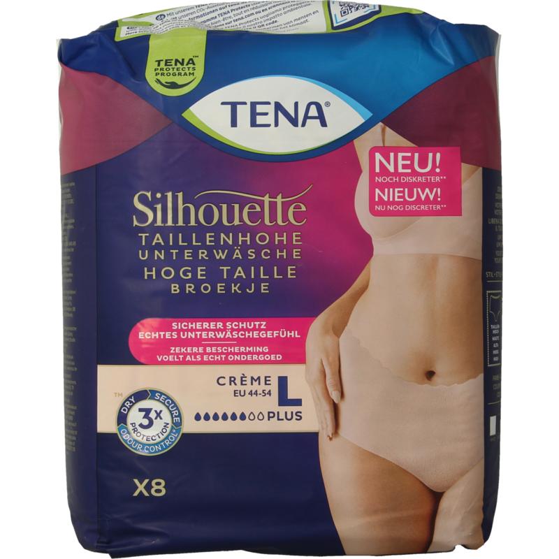 Tena Silhouet Plus High Waist Creme Large