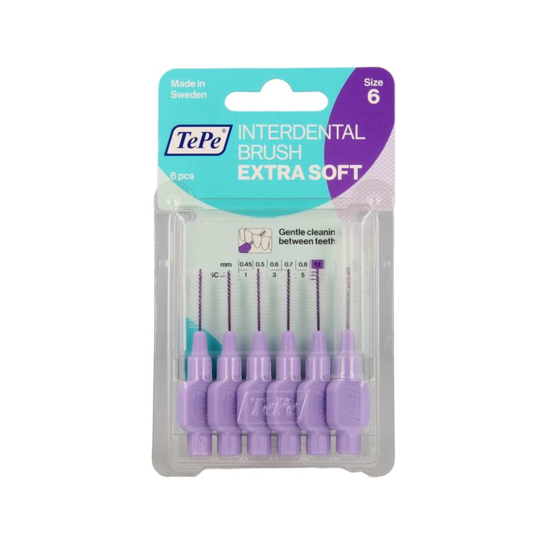 Tepe Interdentale Rager Extra Soft Licht Lila Maat 6