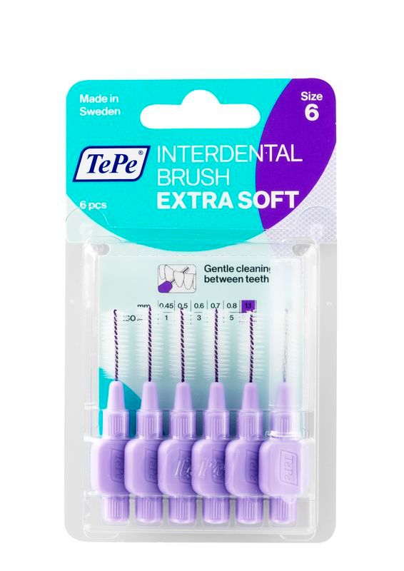 Tepe Interdentale Rager Extra Soft Licht Lila Maat 6