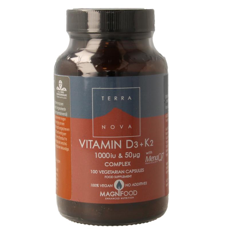 Terranova Vitamine D3+K2 1000Ie (25Mcg) & 50Mcg Complex