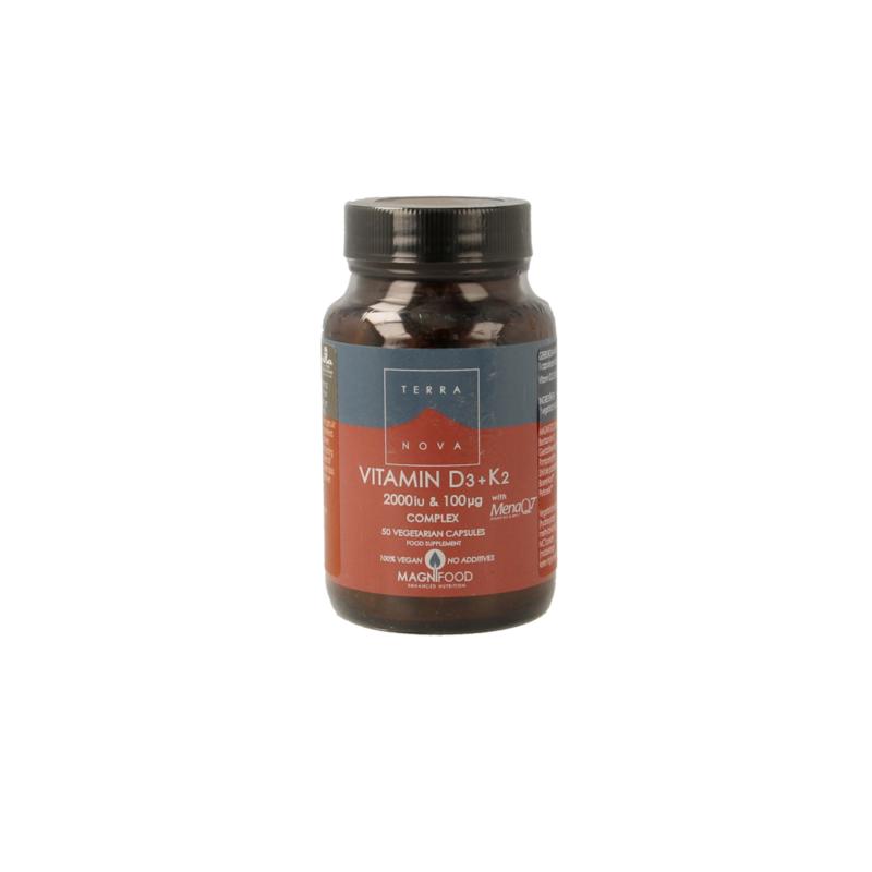 Terranova Vitamine D3+K2 2000Ie (50Mcg) & 100Mcg Complex