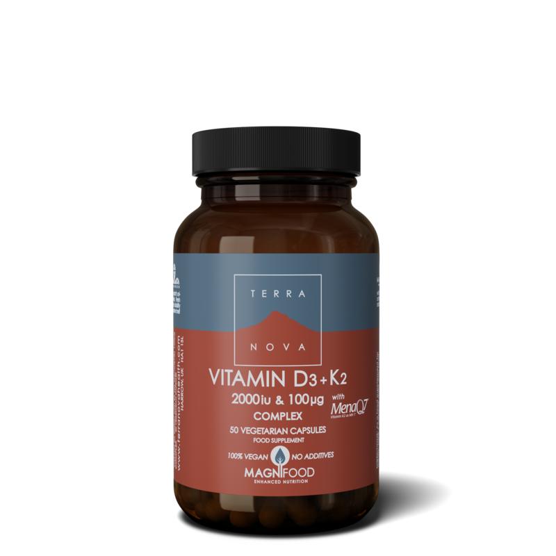 Terranova Vitamine D3+K2 2000Ie (50Mcg) & 100Mcg Complex