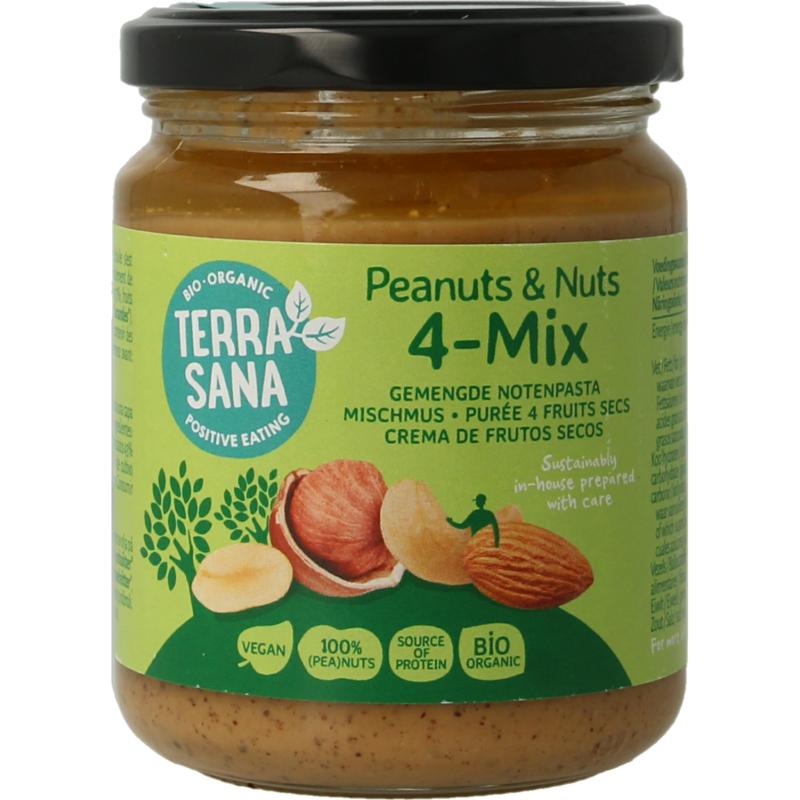 Terrasana 4 Mix Gemengde Notenpasta Zonder Zout Bio