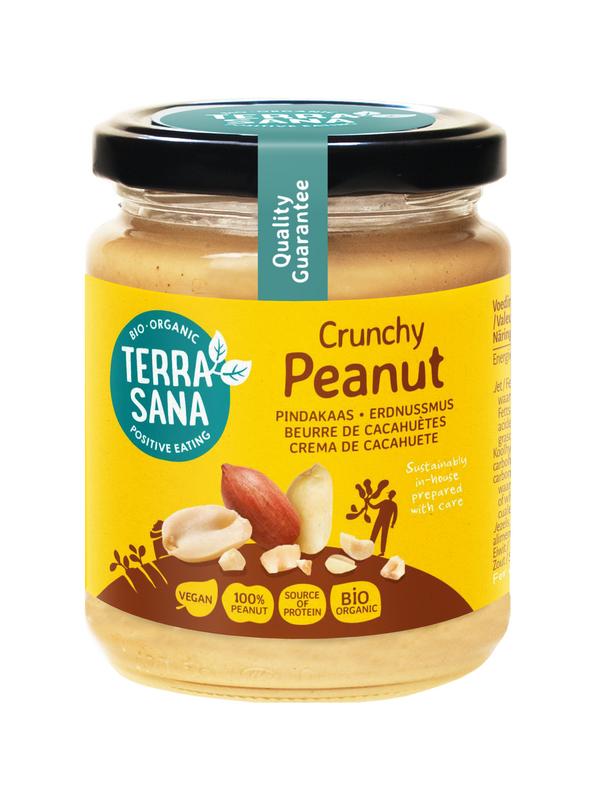 Terrasana Pindakaas Crunchy Zonder Zout Bio