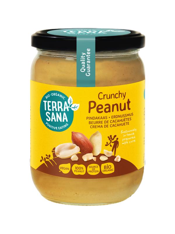 Terrasana Pindakaas Crunchy Zonder Zout Bio