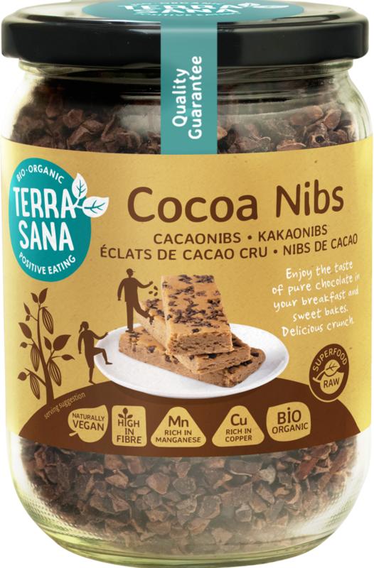 Terrasana Raw Cacao Nibs In Glas Bio