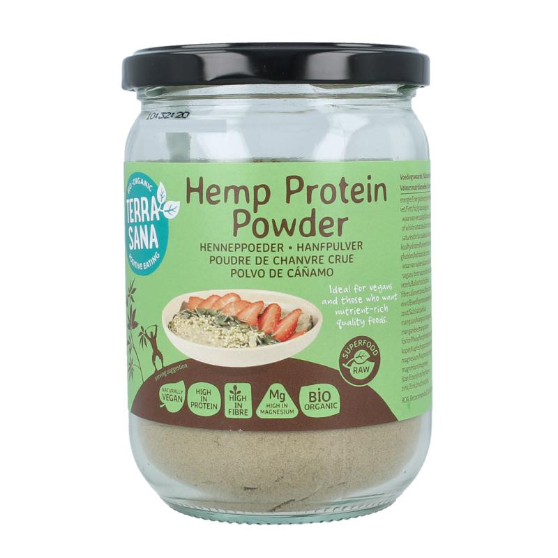 Terrasana Raw Hennep Protein Poeder In Glas Bio