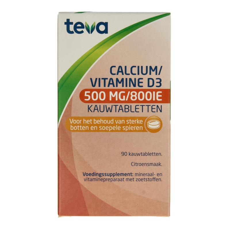 Teva Calcium  Vitamine D 500Mg  800Ie