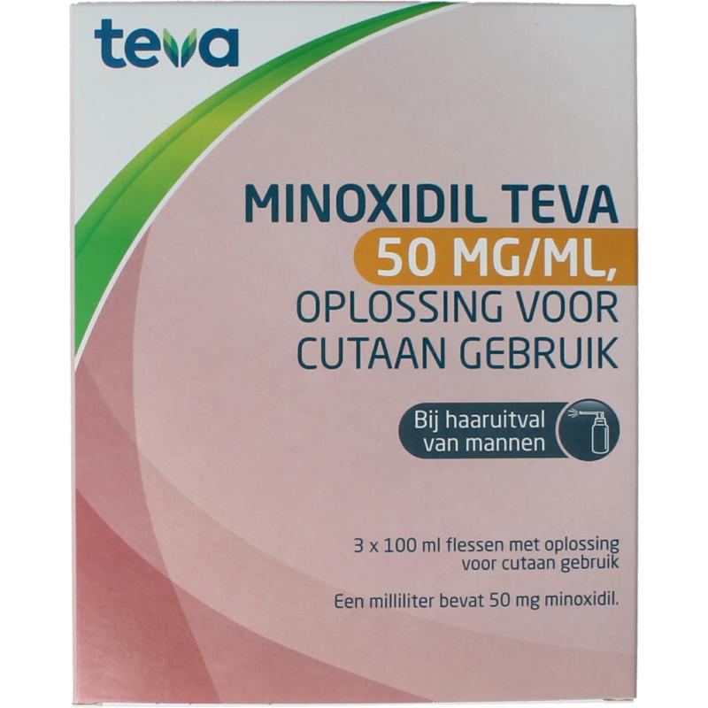 Teva Minoxidil 50Mgml 3X100ml