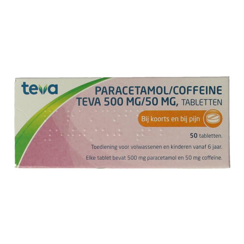 Teva Paracetamol Coffeine 50050
