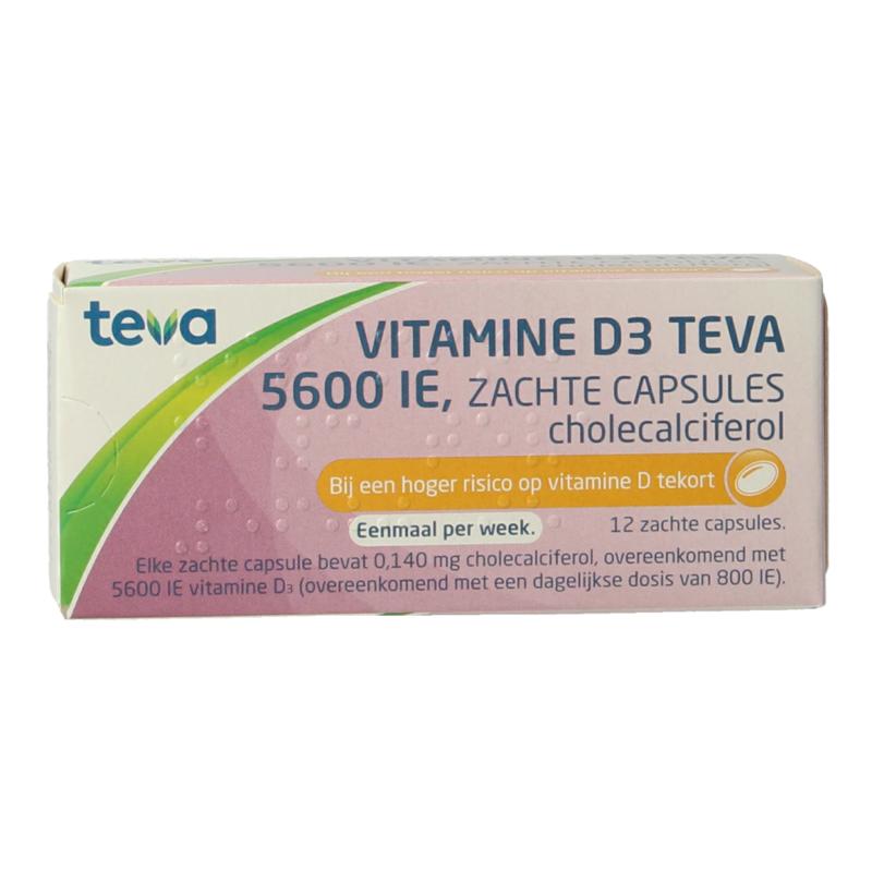Teva Vitamine D3 5600Ie Zachte Capsules