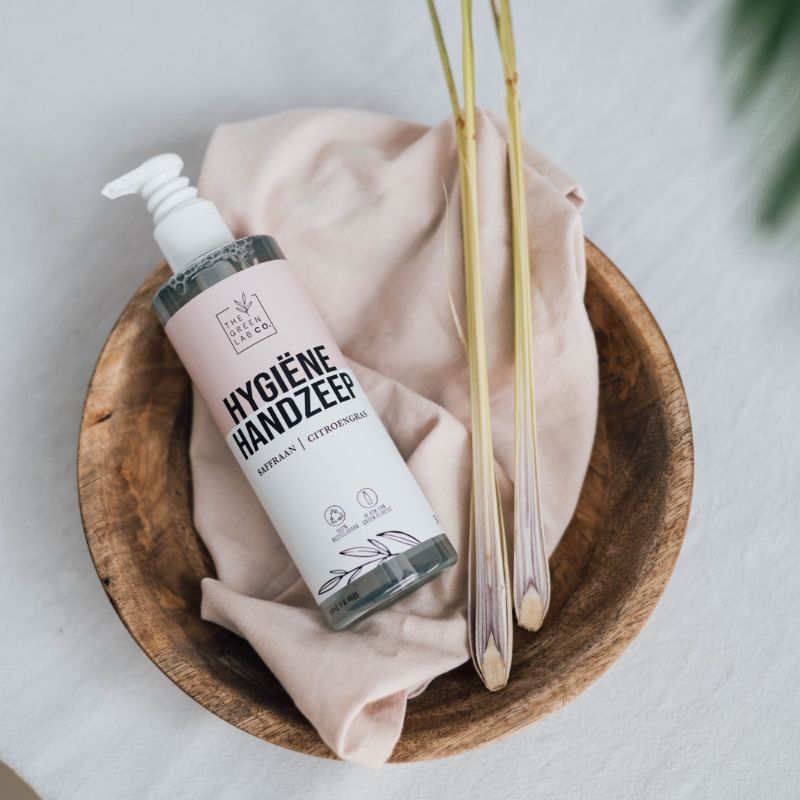 The Green Lab Co Handzeep Vloeibaar Saffraan & Citroen Met Pomp