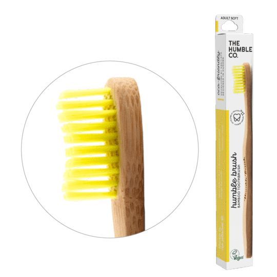 The Humble Co Tandenborstel Bamboe Adult Geel Brush Soft