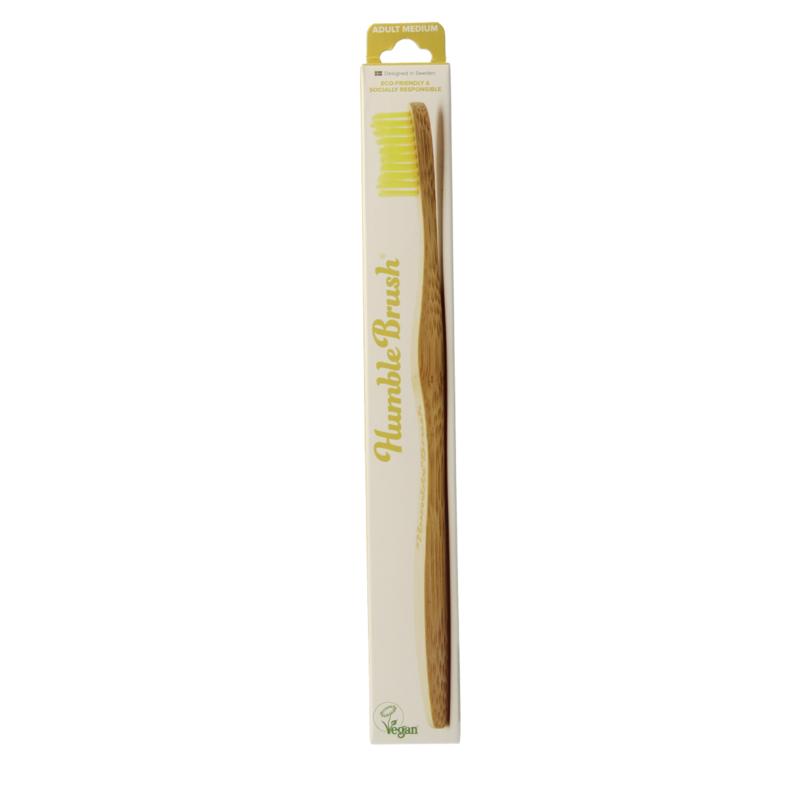 The Humble Co Tandenborstel Bamboe Medium Geel