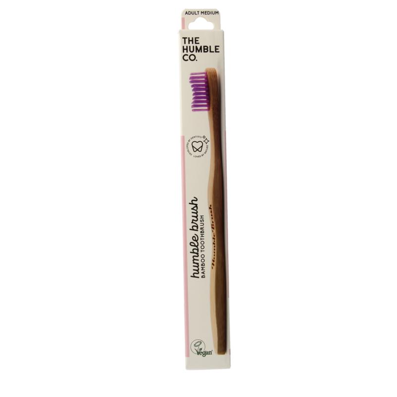 The Humble Co Tandenborstel Bamboe Medium Paars