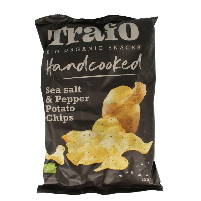 Trafo Chips Handcooked Zeezout & Peper Bio
