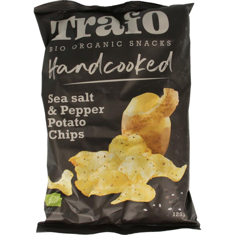 Trafo Chips Handcooked Zeezout & Peper Bio
