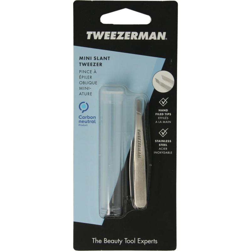 Tweezerman Mini Slant Tweezer Klassiek Stainless Steel