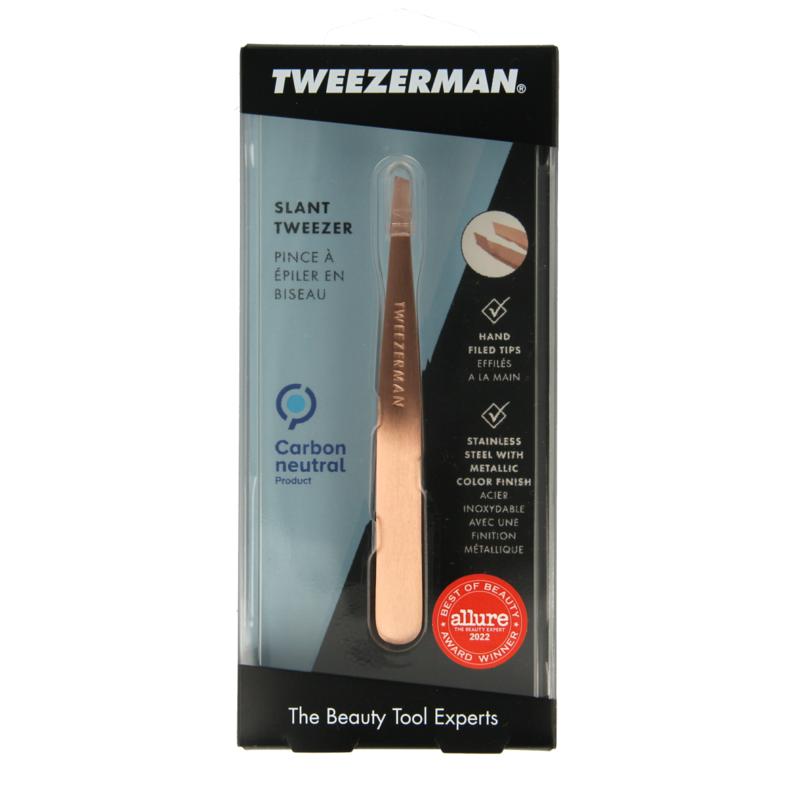 Tweezerman Slant Tweezer Rose Goud