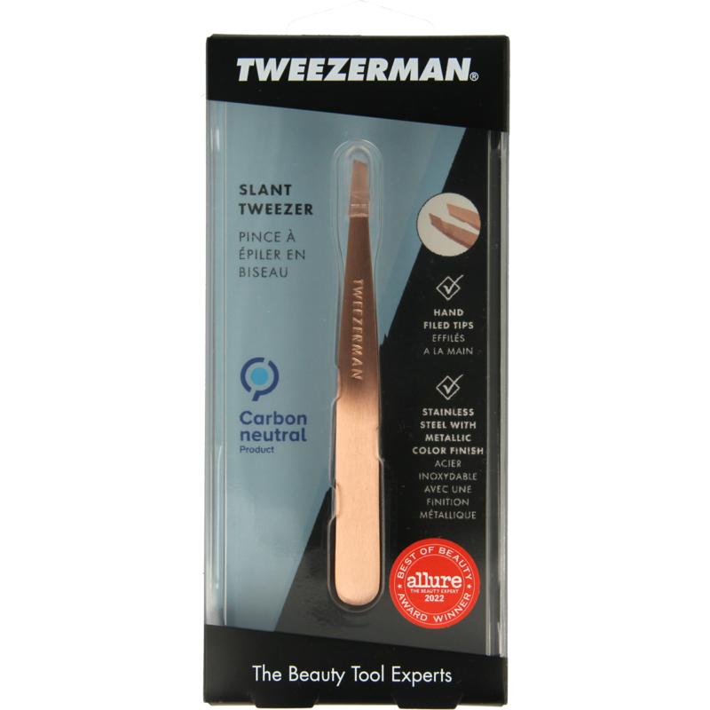 Tweezerman Slant Tweezer Rose Goud