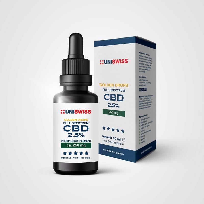 Uniswiss Cbd Full Spectrum 2,5% Golden Drops