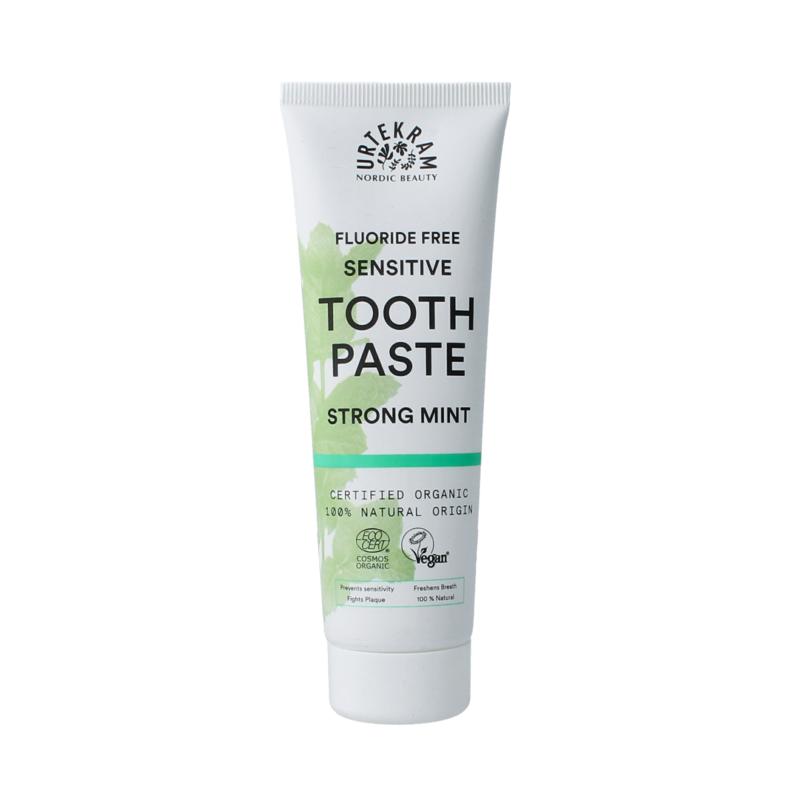 Urtekram Tandpasta Sensitive Strong Mint Fluoridevrij