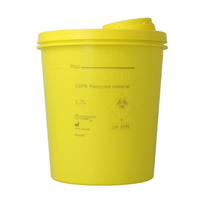 Uson Plast Naaldencontainer 1.7 Liter Geel Gerecycled Plastic