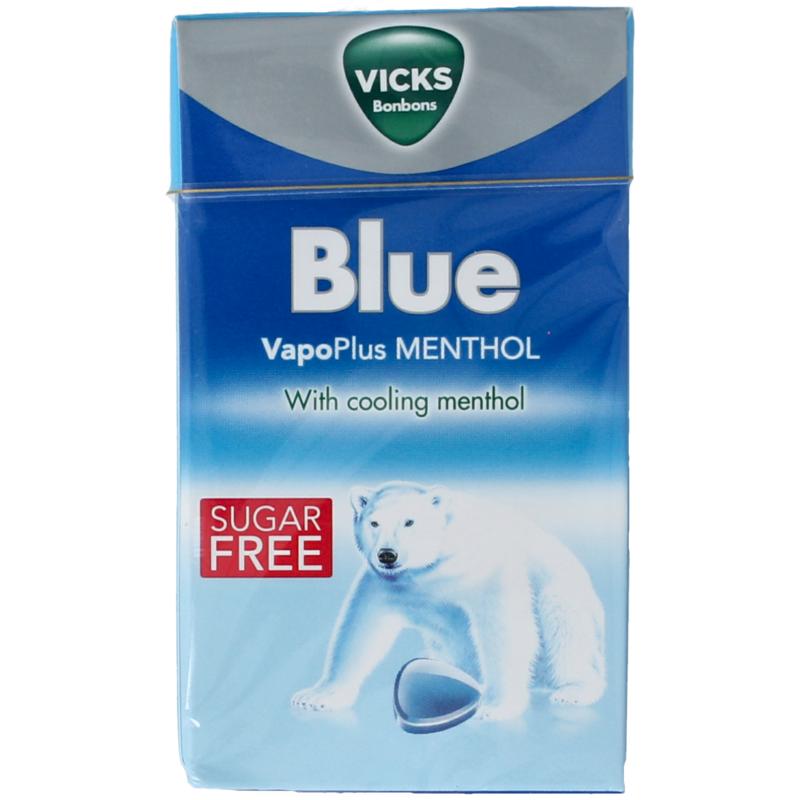 Vicks Blue Menthol Suikervrij Box