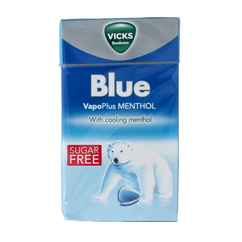 Vicks Blue Menthol Suikervrij Box