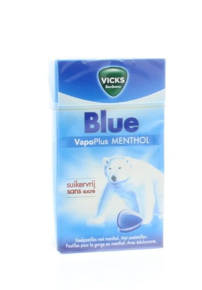 Vicks Blue Menthol Suikervrij Box